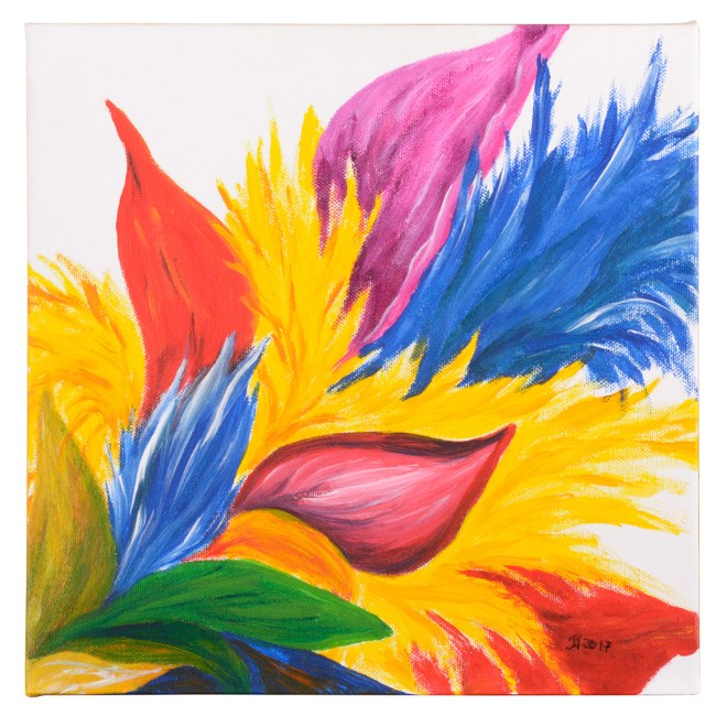 Federblume II-30x30-Acryl-2017