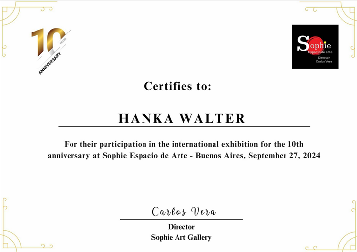 Zertifikat Galerie Sophie